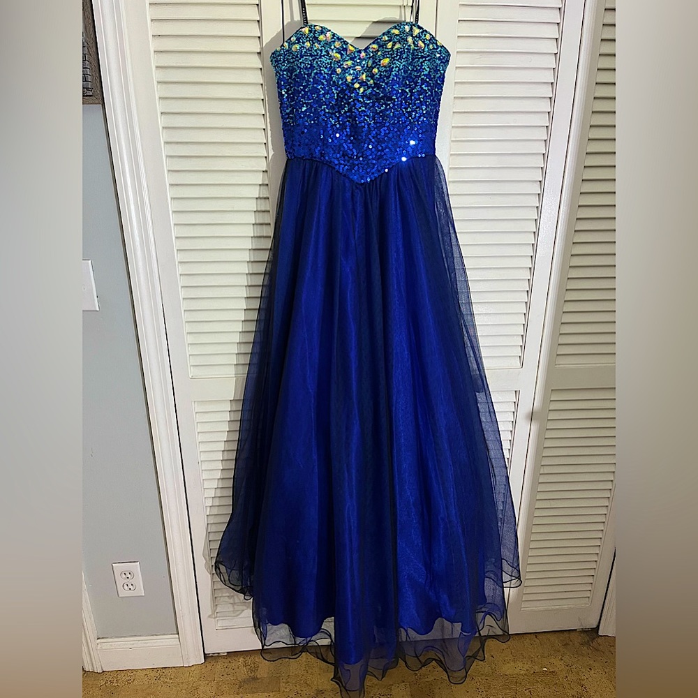 Strapless ball gown style dress